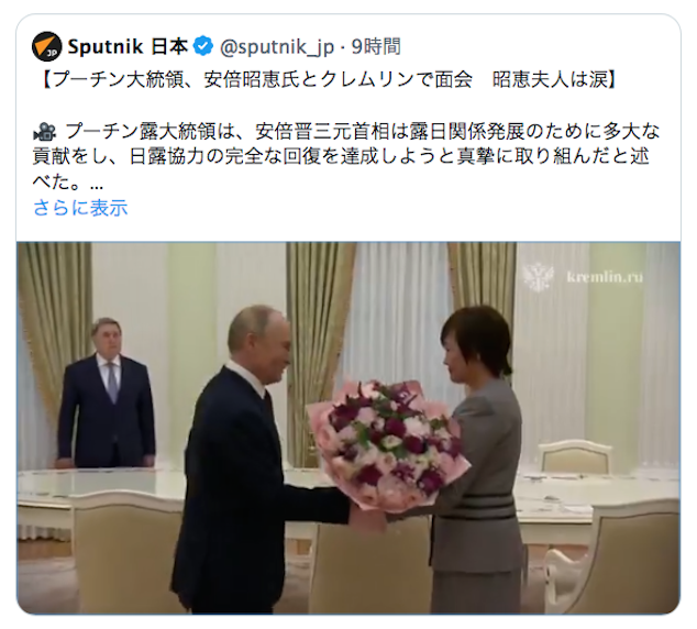 プーチン大統領と安倍昭恵